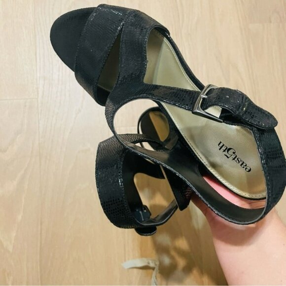 East 5th woman’s black heel sandal size 11 stiletto formal shoe party dressy - Picture 7 of 10